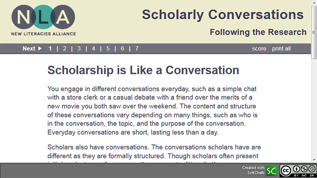 scholarly conversation essay examples